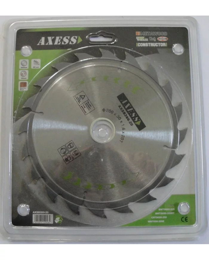 Lame de scie à bois 200mm - Axess AXESS - AXSB200-20 : Accessoires...