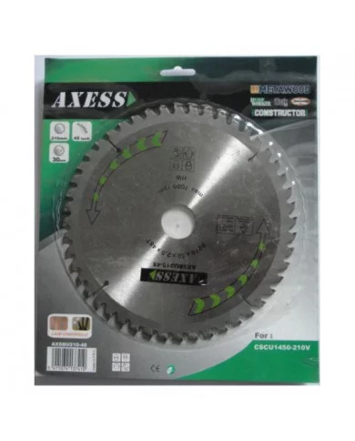 Lame universelle 210mm - 48 dents - Axess AXESS - AXSBU210-48 : Ac...
