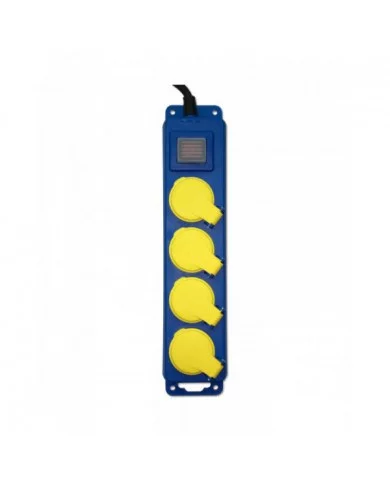 Bloc 4 prises étanche + interrupteur - 3x1.5mm² I-WATTS - I-B4PE07...