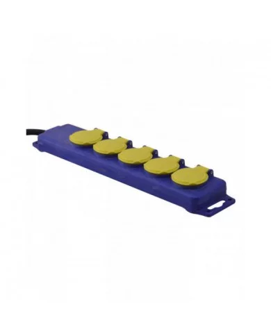 Bloc 5 prises étanche - 3x1.5mm² - I-Watts I-WATTS - I-B5PE07 : El...