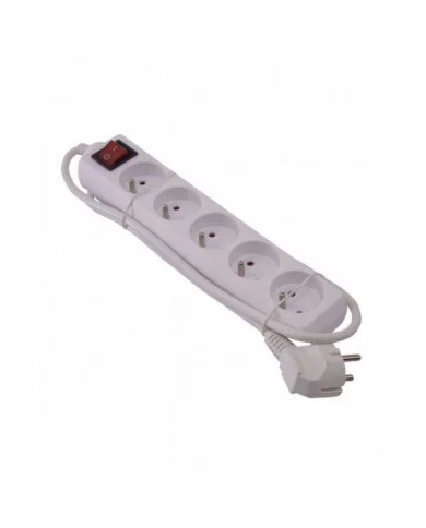 Bloc 5 prises avec interrupteur 3g*1.0mm2*1 I-WATTS - I-B5PI : Ele...