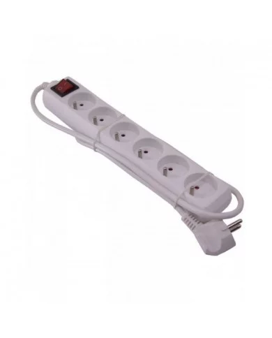 Bloc 6 prises avec interrupteur 3g*1.0mm2*1 I-WATTS - I-B6PI : Ele...