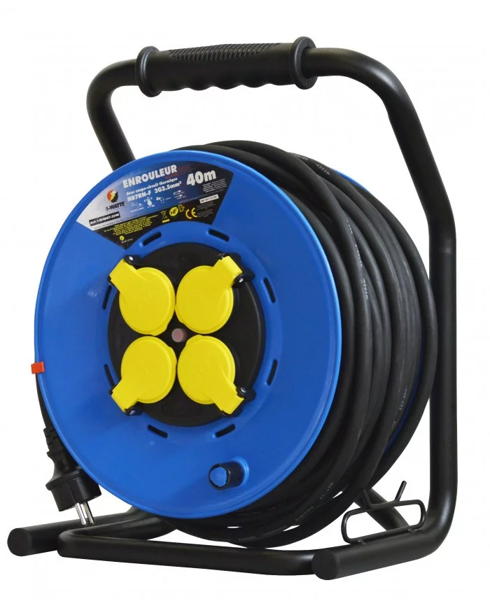 Enrouleur 4 prises-h07rn-3g2.5MM²-40M -I-watts Pro I-WATTS PRO - I...