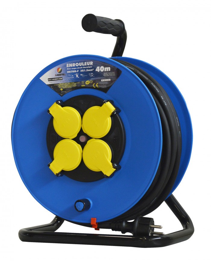 Enrouleur 4prises-h07rn-3g1.5mm²-40m - I-Watts Pro I-WATTS PRO - I...