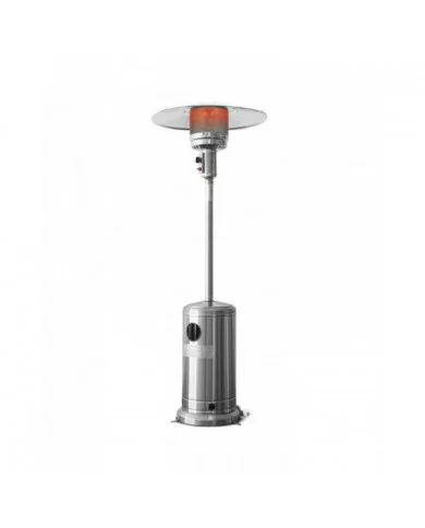 Chauffage de terrasse au gaz 13Kw en inox avec roues - Warm Tech WA...