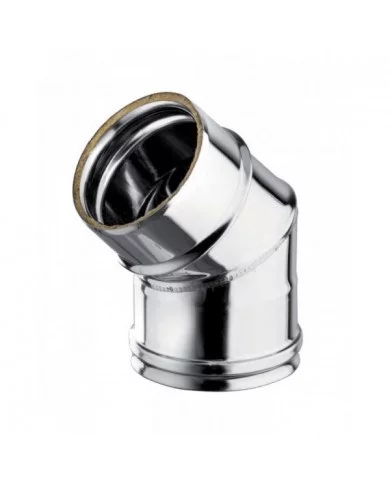 Coude 45° en Inox - Diamètre 80/100mm - Warm Tech WARM TECH - PAP-...