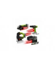 Kit 3 machines sans fil 20V(scie sauteuse + meuleuse + visseuse) +1...