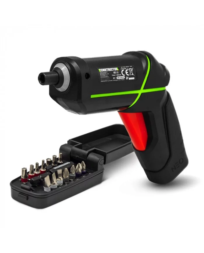 Tournevis rechargeable 4V lithium avec accessoires - 4.5Nm - Constr...