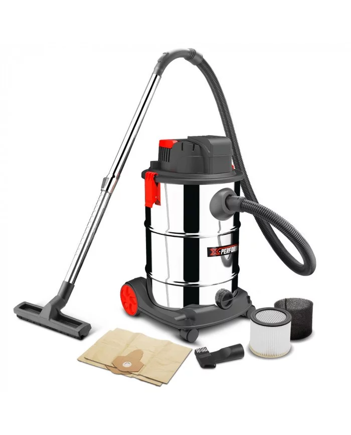 Aspirateur eau et poussières rechargeable 20V avec moteur à inducti...