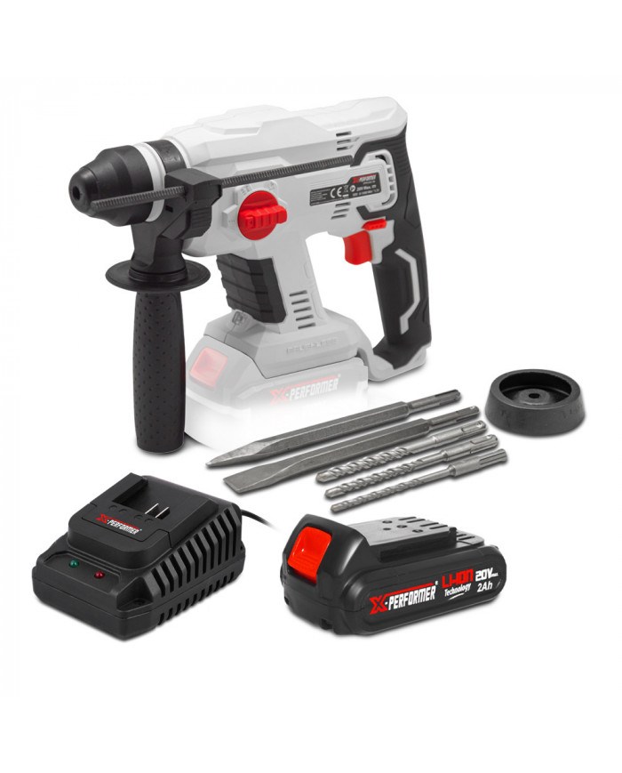 Marteau perforateur sans fil 20V avec moteur à induction avec batte...
