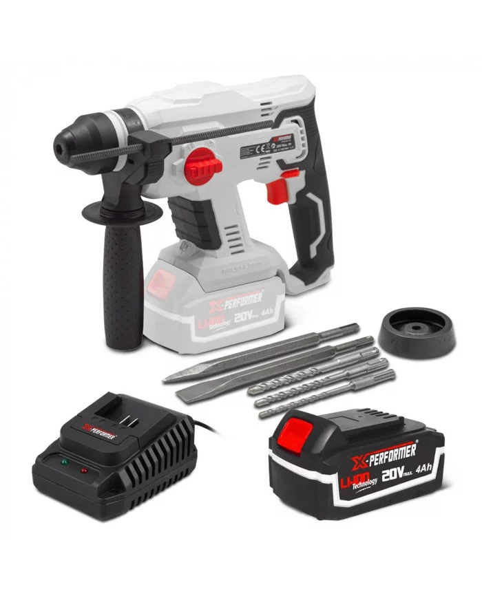 Marteau perforateur sans fil 20V avec moteur à induction avec batte...