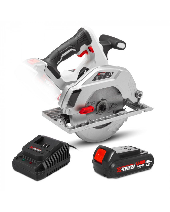 Scie circulaire sans fil 20V avec batterie 2Ah X-Performer X-PERFO...