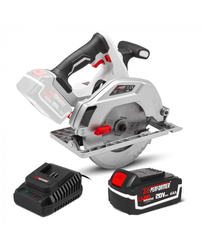 Scie circulaire sans fil 20V avec batterie 4Ah - X-Performer X-PERF...
