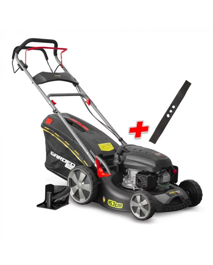 Tondeuse thermique autotractée 144.3cc - 46cm livrée avec 2 lames +...
