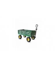 Chariot de jardin en acier avec bâche amovible 138x62x68CM ELEM Gar...