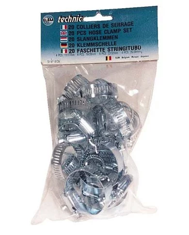 Colliers de serrage 20 pièces - Elem Technic ELEM Technic -  8139 :...