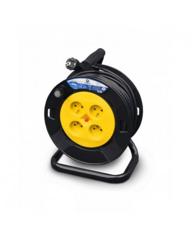 Enrouleur électrique 25m - 4 prises, Protection Enfant, Câble H05VV...
