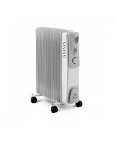 Radiateur bain d huile 2000W - 9 élements, 3 niveaux de chauffe - W...