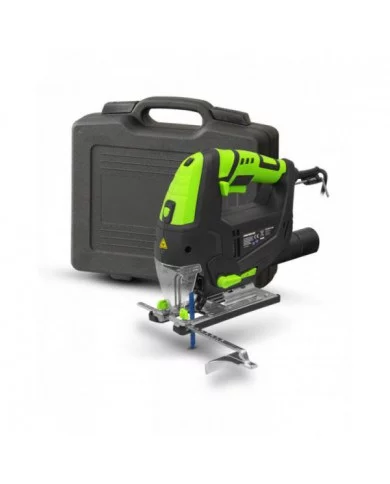 Scie sauteuse pendulaire 800W - Laser - Coffret de rangement - Cons...