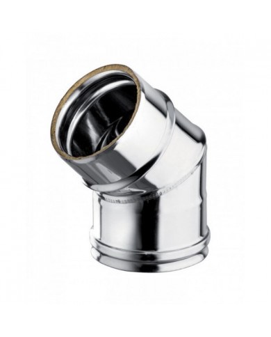 Coude 45° en Inox - Diamètre 80/100mm - Warm Tech WARM TECH -  PAP-...