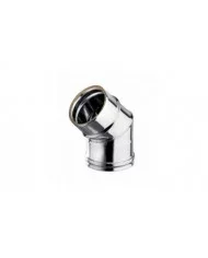 Coude 45° en Inox - Diamètre 80/100mm - Warm Tech WARM TECH -  PAP-...