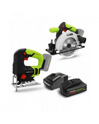 Kit 2 machines sans fil 20V (scie sauteuse et scie circulaire) + 1 ...