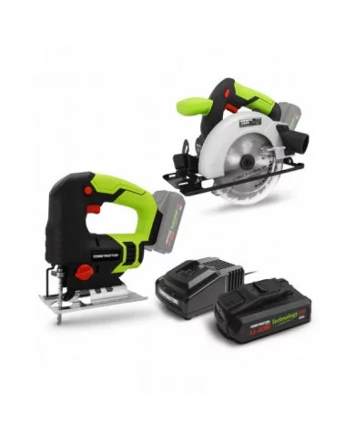 Kit 2 machines sans fil 20V (scie sauteuse et scie circulaire) + 1 ...