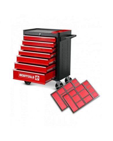 Servante d'atelier 7 tiroirs + 2 organiseurs MOVITOOLS -  SERV7T-2O...