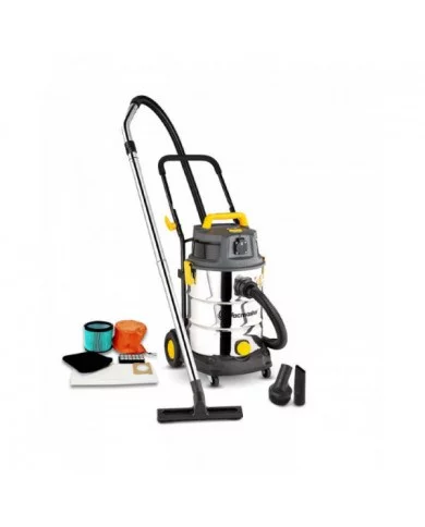 Aspirateur eau et poussières 1600W - 30L inox - 27 Kpa avec prise i...