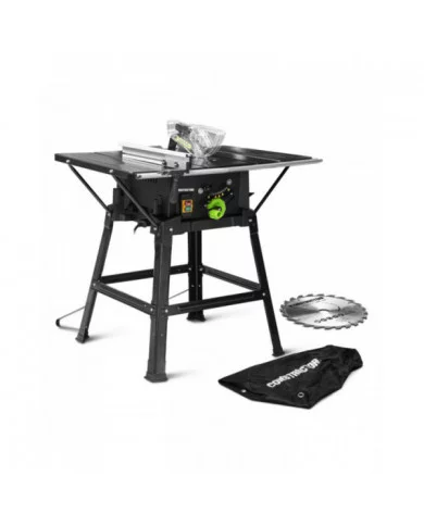 Table scie circulaire 2000W - 254mm - Livrée avec 2 lames (24 et 40...