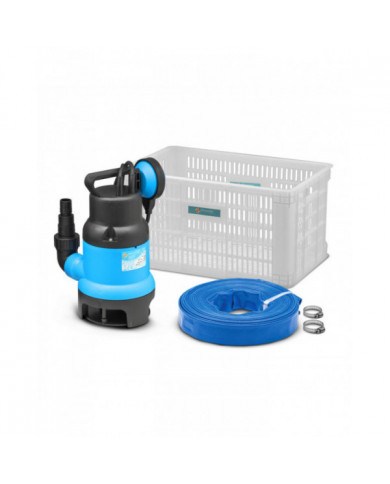 Kit pompe vide caves eaux chargées 400W + tuyau d évacuation 10M - ...