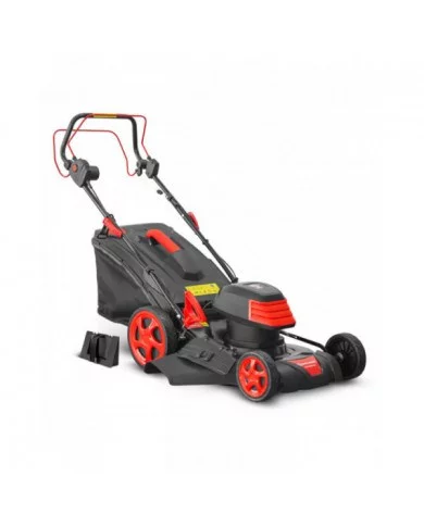 Tondeuse à gazon électrique tractée 1800W - 46CM avec carter en aci...