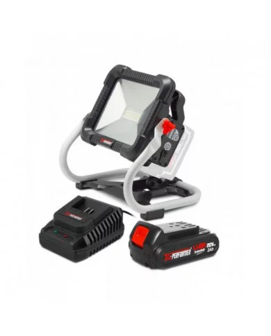 Projecteur de chantier rechargeable 20V avec batterie 2Ah - X Perfo...