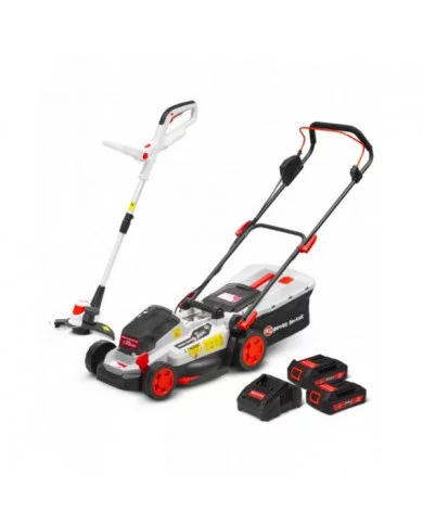 Tondeuse et coupe bordures rechargeables 20V max + 2 batteries - El...